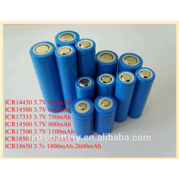 High quality ICR18650 3.7v battery in China factory